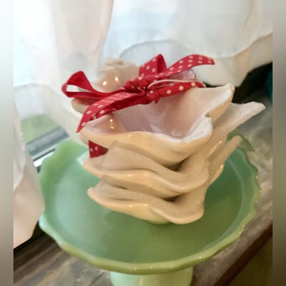 New MAINSTREET COLLECTION Set 3 White Ceramic Small Tree Condiment Bowl Tea Time - Picture 6 of 7